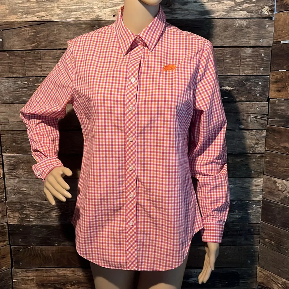 ๐ฐBOGO FREE Checked Button Down Top with Embroidered Horse Emblem - Picture 2 of 8